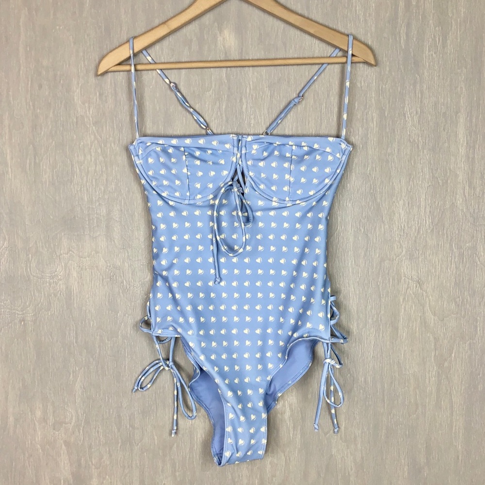 For Love & Lemons heart throb one piece swim suit